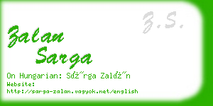 zalan sarga business card